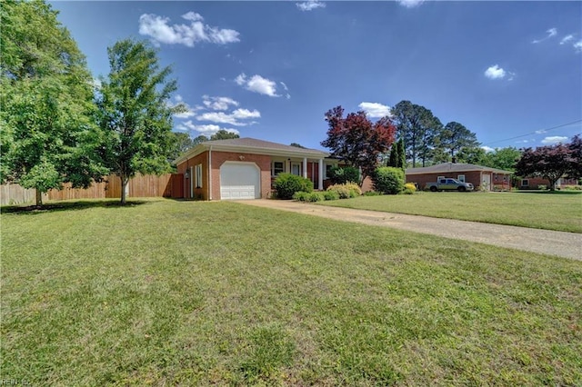 529 Warren Ave, Chesapeake, VA 23322 - single story home with a garage, driveway, and brick siding