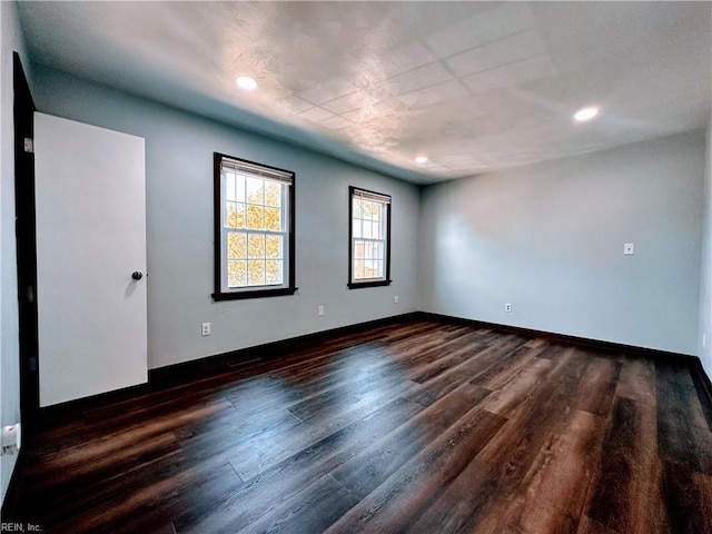1013 River Birch Ct, Chesapeake, VA 23320 - unfurnished room with dark wood-style floors and recessed lighting