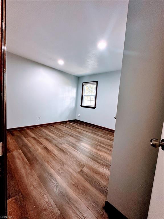 1013 River Birch Ct, Chesapeake, VA 23320 - spare room with wood finished floors, baseboards, and recessed lighting