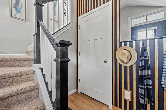 1501 Kathy Ann Way E, Carrollton, VA 23314 - stairs featuring wood finished floors