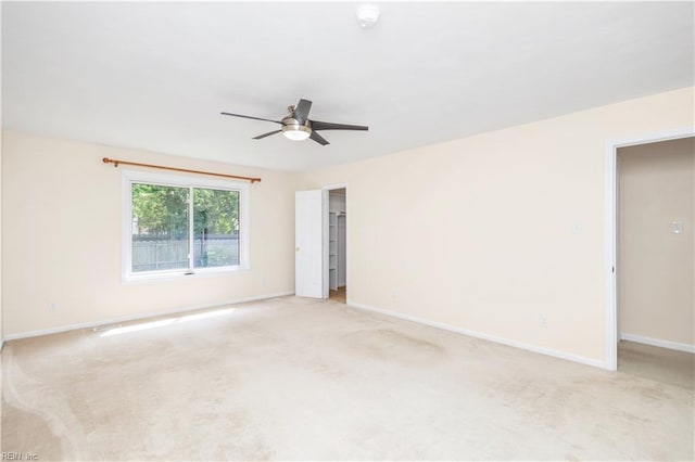 1364 Sir Richard Rd, Virginia Beach, VA 23455 - unfurnished room with ceiling fan, light colored carpet, baseboards, and a smoke detector