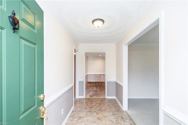 1364 Sir Richard Rd, Virginia Beach, VA 23455 - hallway featuring ornamental molding