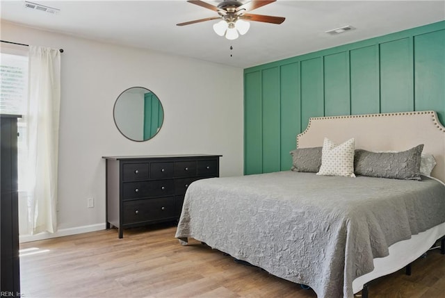 3613 Mostiler Pl, Chesapeake, VA 23323 - bedroom with light wood-style flooring, baseboards, and a ceiling fan