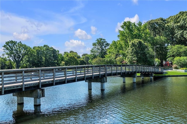 1424 Stewart St, Chesapeake, VA 23324 - dock area with a water view and view of wooded area