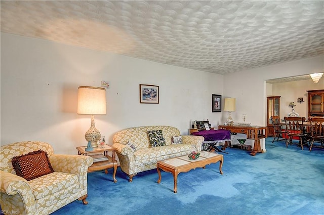 409 Briarfield Dr, Chesapeake, VA 23322 - living room with carpet and a textured ceiling