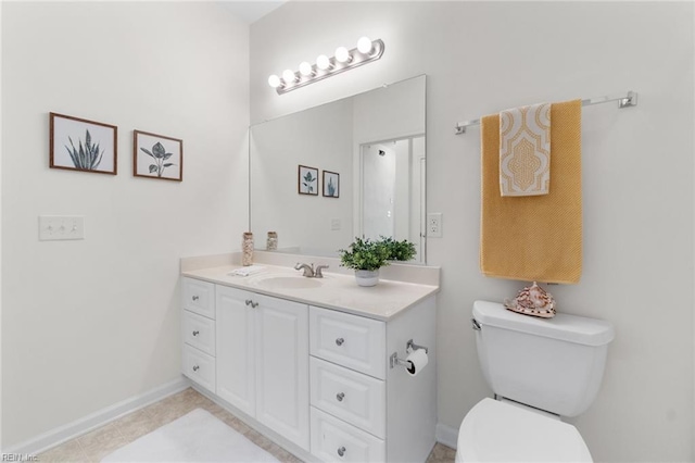 2819 Rose Garden Way, Virginia Beach, VA 23456 - bathroom with vanity, toilet, baseboards, and tile patterned flooring