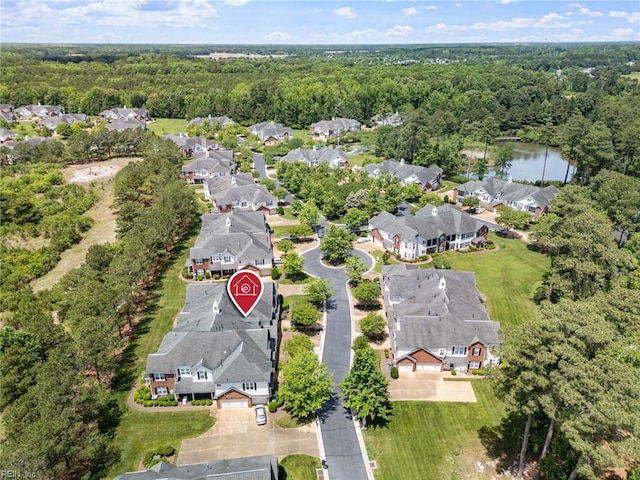 2819 Rose Garden Way, Virginia Beach, VA 23456 - aerial view of property and surrounding area with a forest and nearby suburban area