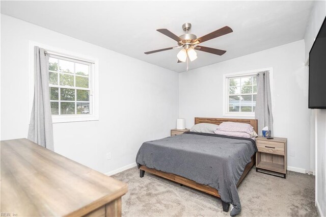 2511 Pringle Dr, Chesapeake, VA 23325 - carpeted bedroom featuring baseboards and ceiling fan