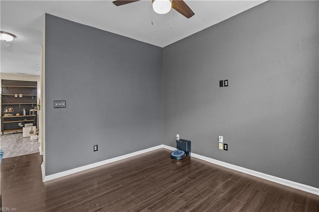 249 Carnelian St Unit 85A, Virginia Beach, VA 23462 - spare room with ceiling fan, wood finished floors, and baseboards
