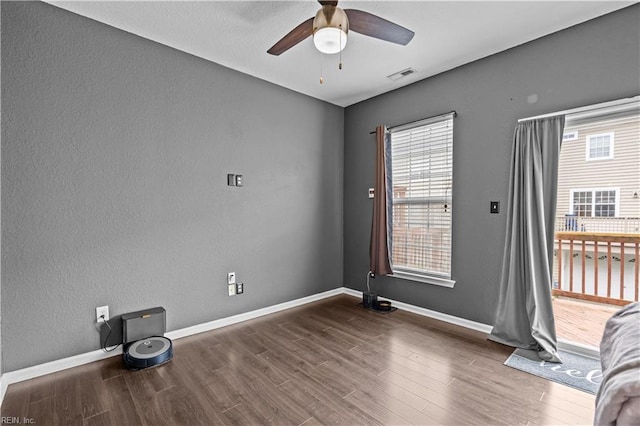 249 Carnelian St Unit 85A, Virginia Beach, VA 23462 - empty room featuring ceiling fan, wood finished floors, and baseboards