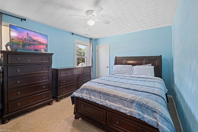 127 Clyde St, Hampton, VA 23669 - bedroom with light colored carpet and a ceiling fan