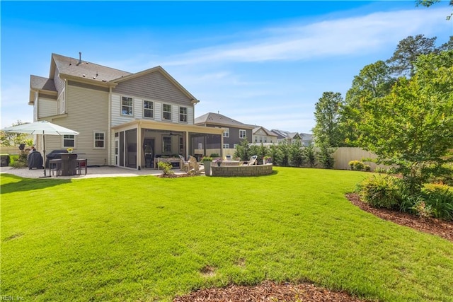 531 Middleton Way, Chesapeake, VA 23322 - rear view of house with a patio and a sunroom