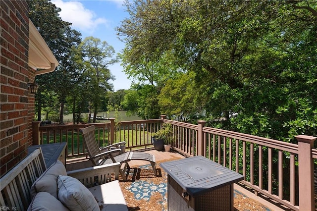 511 Brackenridge Ave, Norfolk, VA 23505 - wooden deck with an outdoor hangout area