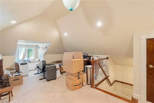 511 Brackenridge Ave, Norfolk, VA 23505 - carpeted home office with lofted ceiling