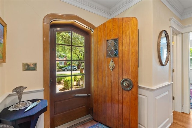 511 Brackenridge Ave, Norfolk, VA 23505 - doorway to outside featuring ornamental molding and wood finished floors