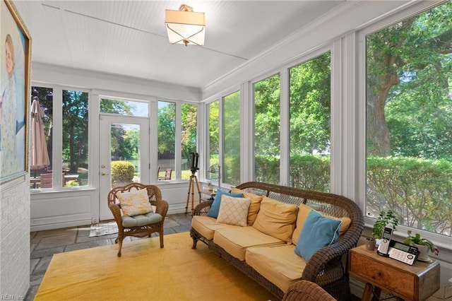 511 Brackenridge Ave, Norfolk, VA 23505 - sunroom / solarium with stone tile flooring