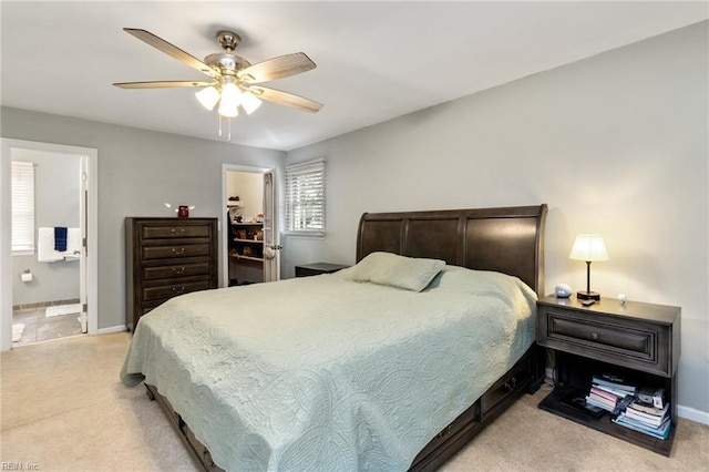 8 Assembly Ct, Newport News, VA 23606 - bedroom featuring light colored carpet, a spacious closet, baseboards, and a ceiling fan