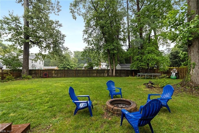 8 Assembly Ct, Newport News, VA 23606 - view of yard featuring a fire pit and a trampoline