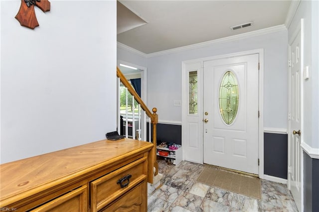 8 Assembly Ct, Newport News, VA 23606 - foyer with ornamental molding and stairway