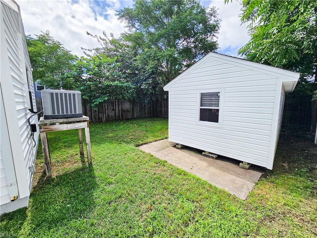 1251 Little Bay Ave, Norfolk, VA 23503 - view of yard with central AC unit and an outbuilding
