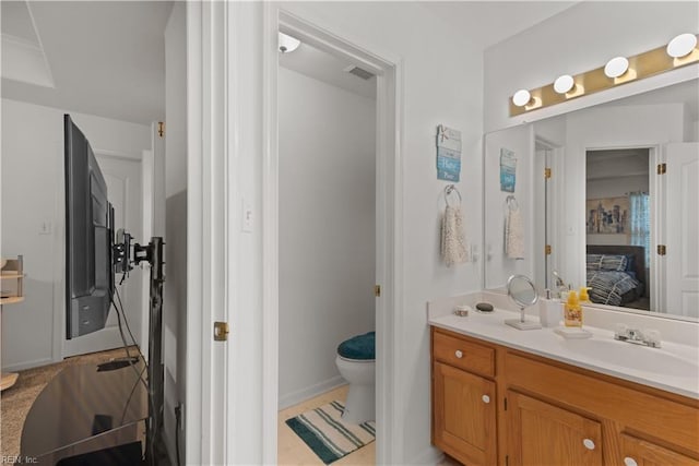 3012 Trappers Run, Chesapeake, VA 23321 - bathroom featuring connected bathroom, toilet, vanity, and baseboards