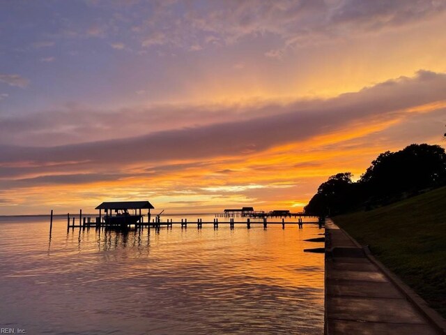 609 River Rd, Newport News, VA 23601 - dock featuring a water view and boat lift