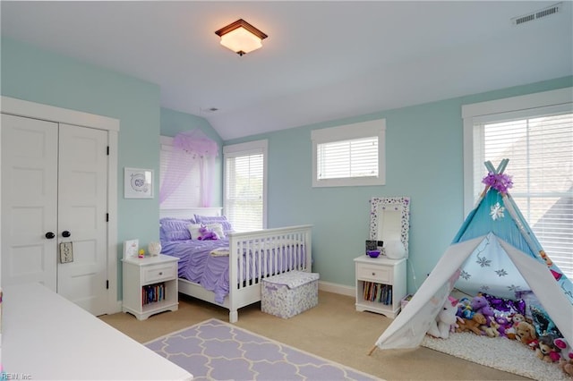 3304 Dodd Dr, Chesapeake, VA 23323 - bedroom with carpet, vaulted ceiling, and baseboards