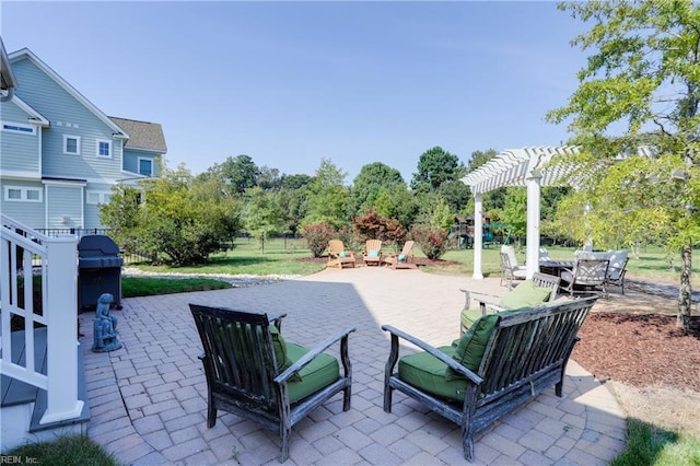 3304 Dodd Dr, Chesapeake, VA 23323 - view of patio / terrace with a pergola