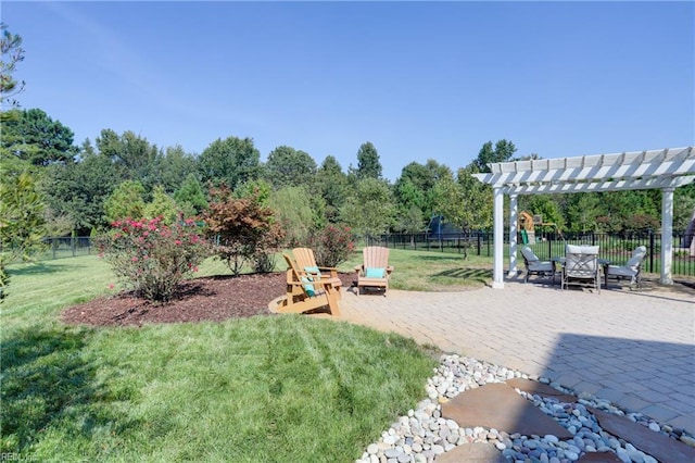 3304 Dodd Dr, Chesapeake, VA 23323 - view of yard with a pergola and a patio
