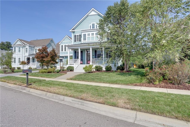 3304 Dodd Dr, Chesapeake, VA 23323 - view of front of house featuring a porch and a front yard