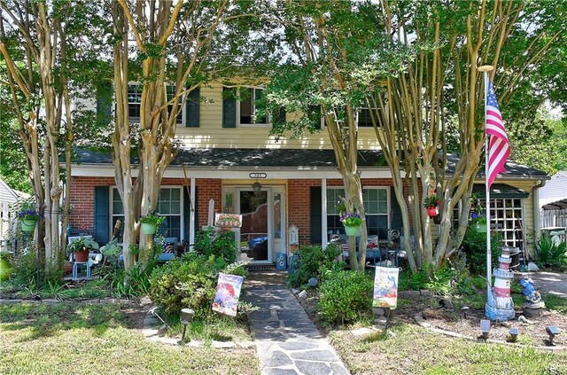 505 Stockton St, Hampton, VA 23669 - view of front of property featuring brick siding and covered porch