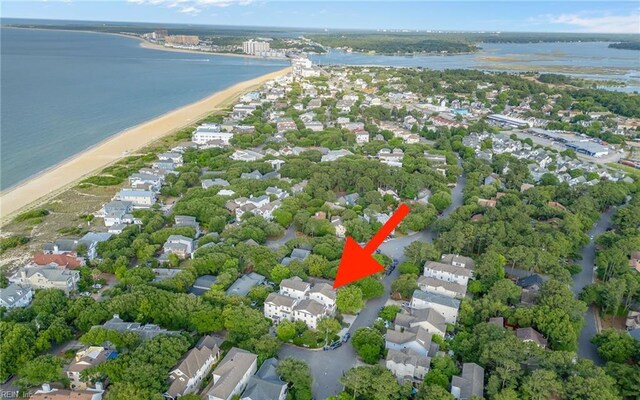 3964 W Stratford Rd, Virginia Beach, VA 23455 - aerial overview of property's location with unending shoreline and nearby suburban area