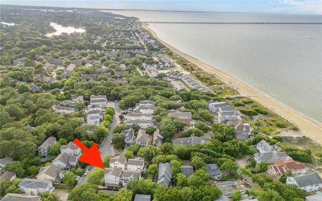 3964 W Stratford Rd, Virginia Beach, VA 23455 - aerial view of residential area with waterfront with a beach