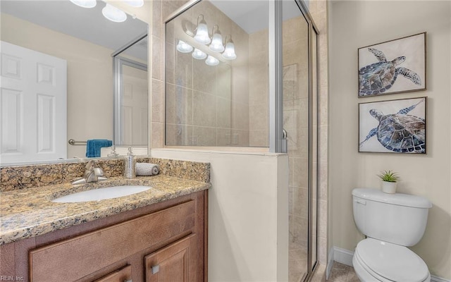 3964 W Stratford Rd, Virginia Beach, VA 23455 - full bathroom with toilet, vanity, and a stall shower