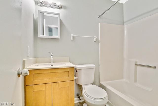 1342 W 39th St, Norfolk, VA 23508 - full bath featuring toilet, vanity,  shower combination, and baseboards