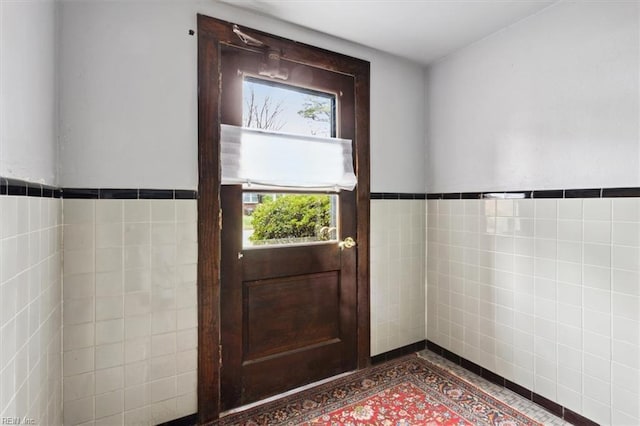 1505 Meads Rd Unit A-2, Norfolk, VA 23505 - doorway to outside with tile walls