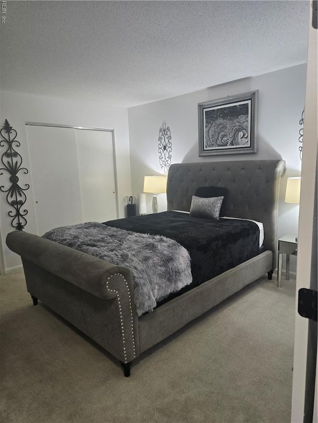 1507 Queens Xing, Williamsburg, VA 23185 - bedroom with carpet, a closet, and a textured ceiling