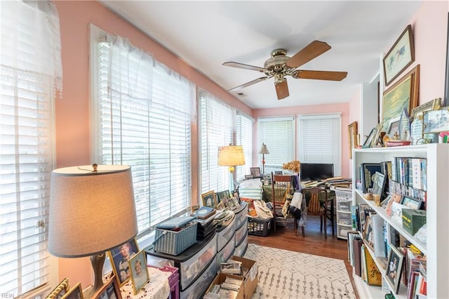 218 Mt Vernon Ave, Portsmouth, VA 23707 - office featuring ceiling fan and wood finished floors