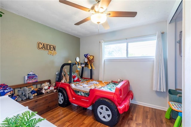 8121 Walters Dr, Norfolk, VA 23518 - bedroom featuring wood finished floors and ceiling fan
