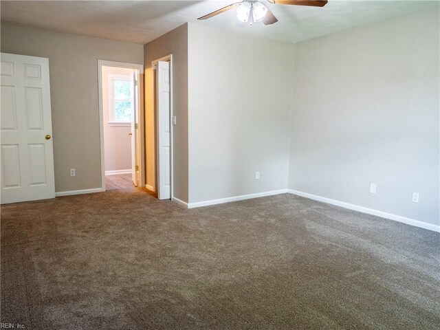 400 Fernwood Farms Rd, Chesapeake, VA 23320 - unfurnished room featuring a ceiling fan, carpet flooring, and baseboards