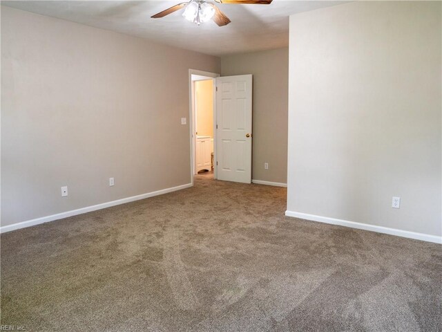 400 Fernwood Farms Rd, Chesapeake, VA 23320 - unfurnished room with a ceiling fan, carpet floors, and baseboards