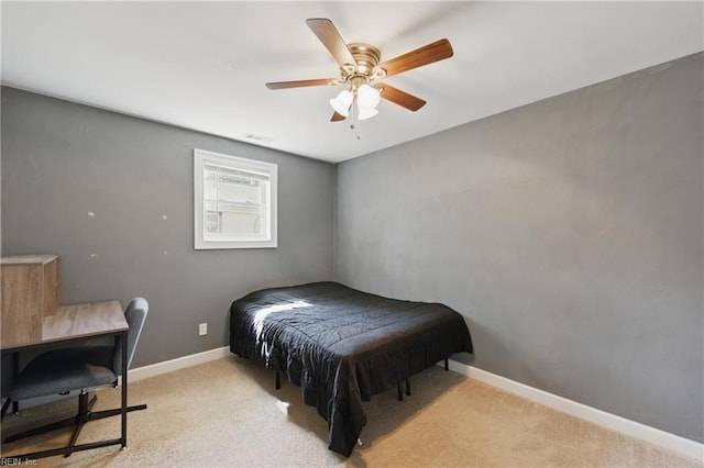 1219 Milton St, Norfolk, VA 23505 - bedroom featuring light colored carpet, a ceiling fan, and baseboards