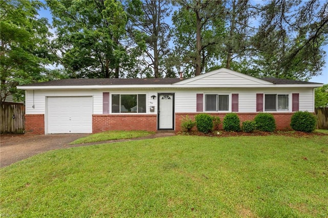 3521 Melinda Pl, Virginia Beach, VA 23452 - single story home with brick siding, asphalt driveway, and a garage