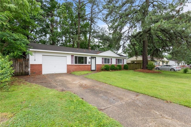 3521 Melinda Pl, Virginia Beach, VA 23452 - single story home with brick siding, a garage, and driveway