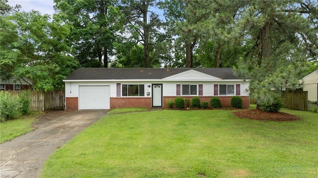 3521 Melinda Pl, Virginia Beach, VA 23452 - single story home featuring brick siding, driveway, and a garage
