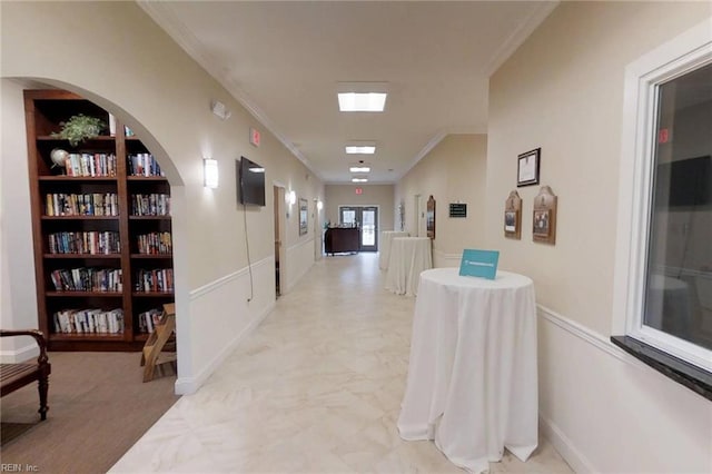 2673 Einstein Dr, Virginia Beach, VA 23456 - corridor with ornamental molding and baseboards