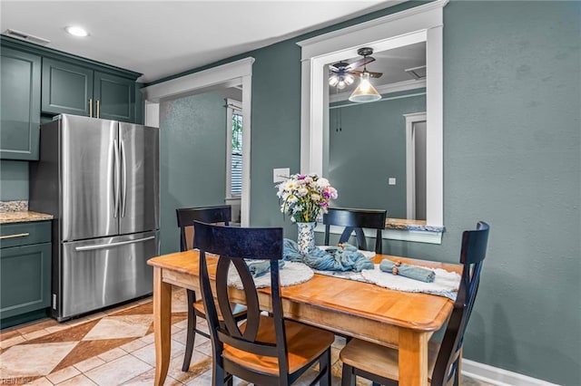 804 E Pembroke Ave, Hampton, VA 23669 - dining space with recessed lighting and light tile patterned floors
