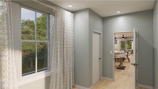 1548 Waltham Ln Unit A, Newport News, VA 23608 - hall with recessed lighting and baseboards