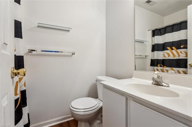 59 Terri Sue Ct, Hampton, VA 23666 - bathroom featuring vanity, toilet, and wood finished floors