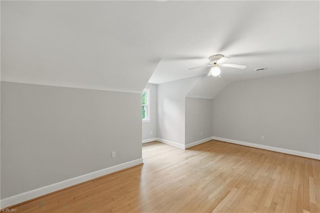 4328 Thoroughgood Dr, Virginia Beach, VA 23455 - additional living space featuring lofted ceiling, light wood-type flooring, baseboards, and a ceiling fan